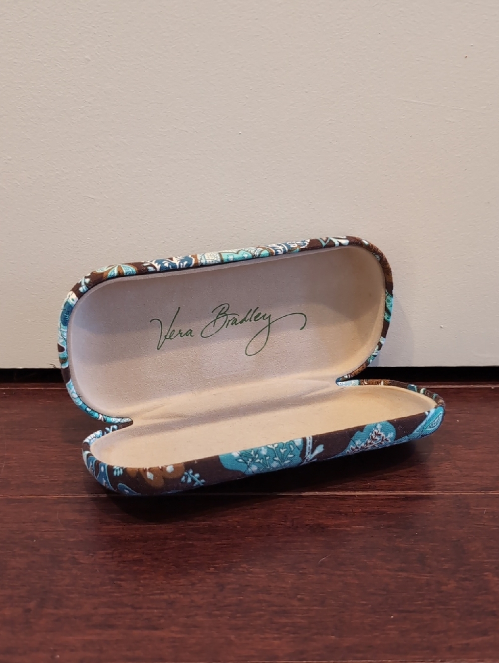 Vera Bradley Brown and Turquoise Paisley Eyeglass Case